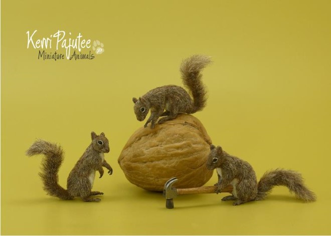 مجسمه های کوچک حیوانات کاری از هنرمند آمریکایی کری پایوتی 